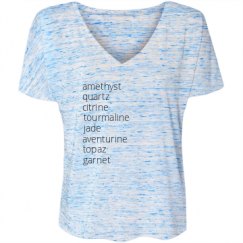 Ladies Flowy Slouchy V-Neck Tee