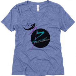 Ladies Relaxed Fit Super Soft Triblend V-Neck Tee