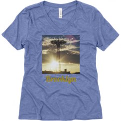 Ladies Relaxed Fit Super Soft Triblend V-Neck Tee