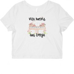 Ladies Slim Fit Crop Top Tee