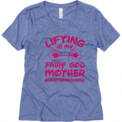 Ladies Relaxed Fit Super Soft Triblend V-Neck Tee