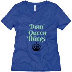 Ladies Relaxed Fit V-Neck Tee