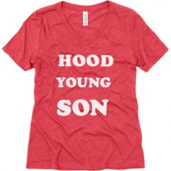 Ladies Relaxed Fit Super Soft Triblend V-Neck Tee