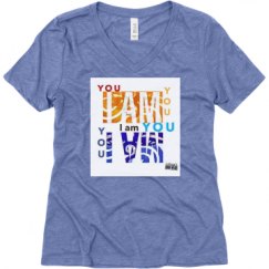 Ladies Relaxed Fit Super Soft Triblend V-Neck Tee