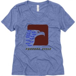 Ladies Relaxed Fit Super Soft Triblend V-Neck Tee