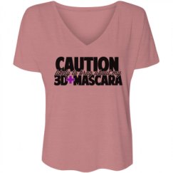 Ladies Flowy Slouchy V-Neck Tee