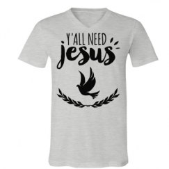 Unisex V-Neck Jersey Tee