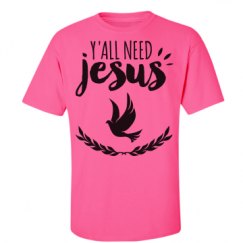 Unisex Ultra Cotton Safety Neon Crewneck Tee