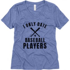 Ladies Relaxed Fit Super Soft Triblend V-Neck Tee