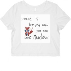 Ladies Slim Fit Crop Top Tee