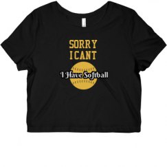 Ladies Slim Fit Crop Top Tee