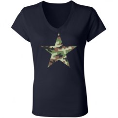 Ladies Slim Fit V-Neck Jersey Tee