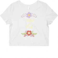 Ladies Slim Fit Crop Top Tee