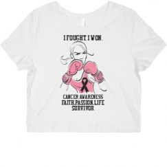 Ladies Slim Fit Crop Top Tee