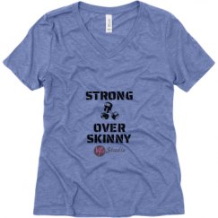 Ladies Relaxed Fit Super Soft Triblend V-Neck Tee