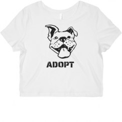 Ladies Slim Fit Crop Top Tee