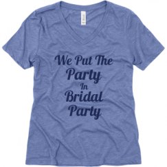 Ladies Relaxed Fit Super Soft Triblend V-Neck Tee