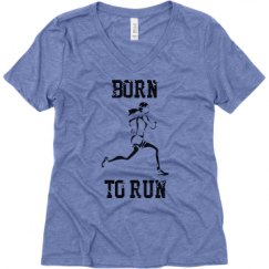 Ladies Relaxed Fit Super Soft Triblend V-Neck Tee