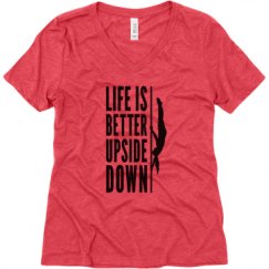 Ladies Relaxed Fit Super Soft Triblend V-Neck Tee