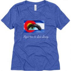 Ladies Relaxed Fit Super Soft Triblend V-Neck Tee