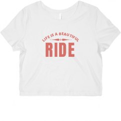 Ladies Slim Fit Crop Top Tee