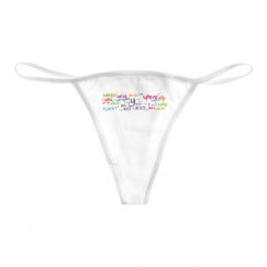 Basic White Thong Underwear