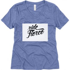 Ladies Relaxed Fit Super Soft Triblend V-Neck Tee