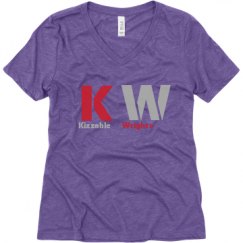 Ladies Relaxed Fit Super Soft Triblend V-Neck Tee