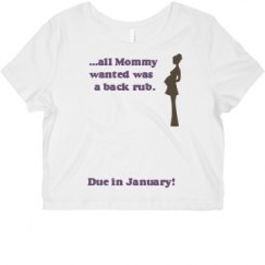 Ladies Slim Fit Crop Top Tee