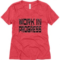 Ladies Relaxed Fit Super Soft Triblend V-Neck Tee