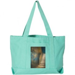 Seaside Cotton Canvas Pigment-Dyed Boat Tote Bag