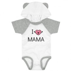 Infant Hooded Raglan Bodysuit with Ears