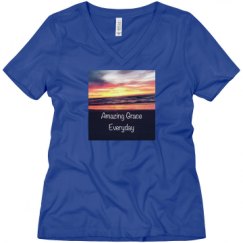 Ladies Relaxed Fit V-Neck Tee