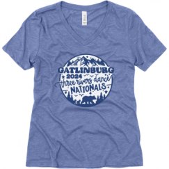 Ladies Relaxed Fit Super Soft Triblend V-Neck Tee