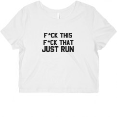 Ladies Slim Fit Crop Top Tee