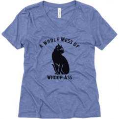 Ladies Relaxed Fit Super Soft Triblend V-Neck Tee