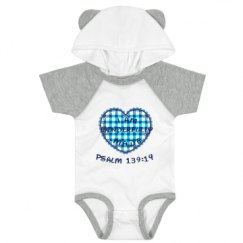 Infant Hooded Raglan Bodysuit with Ears