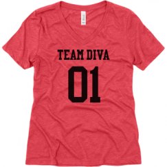 Ladies Relaxed Fit Super Soft Triblend V-Neck Tee