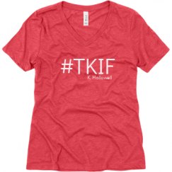 Ladies Relaxed Fit Super Soft Triblend V-Neck Tee