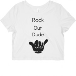 Ladies Slim Fit Crop Top Tee