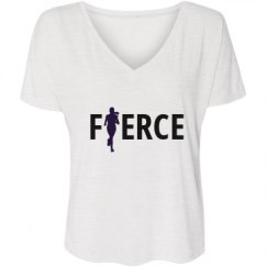Ladies Flowy Slouchy V-Neck Tee
