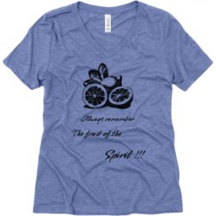 Ladies Relaxed Fit Super Soft Triblend V-Neck Tee