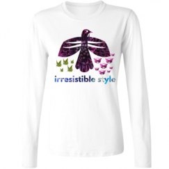 Ladies Relaxed Fit Basic Long Sleeve Tee