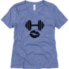 Ladies Relaxed Fit Super Soft Triblend V-Neck Tee
