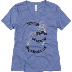 Ladies Relaxed Fit Super Soft Triblend V-Neck Tee