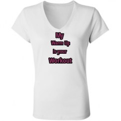 Ladies Slim Fit V-Neck Jersey Tee