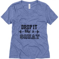 Ladies Relaxed Fit Super Soft Triblend V-Neck Tee