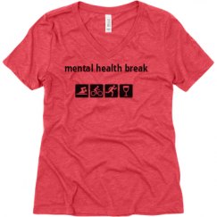 Ladies Relaxed Fit Super Soft Triblend V-Neck Tee