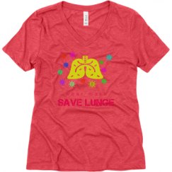 Ladies Relaxed Fit Super Soft Triblend V-Neck Tee