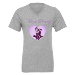 Unisex CVC Jersey V-Neck T-Shirt